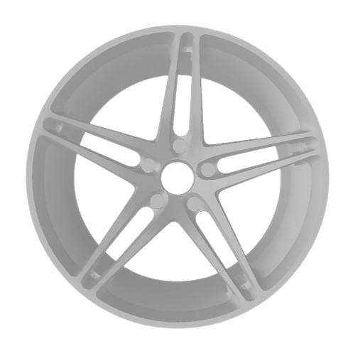 (Unpainted) HRE P107 Type Wheel incl Rubber Tyres & Axels