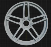 (Unpainted) ims Wheel incl Rubber Tyres & Axels