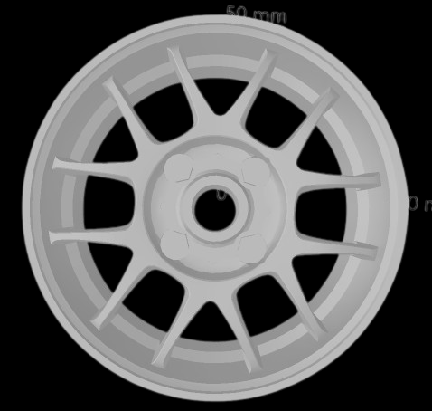 (Unpainted) Konig Daylite Wheel incl Rubber Tyres & Axels