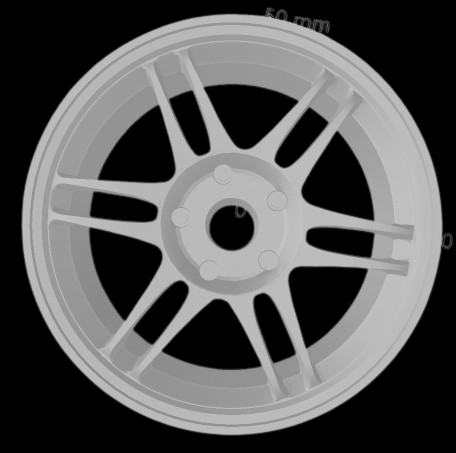 (Unpainted) Kosei K1 Ts Wheel incl Rubber Tyres & Axels