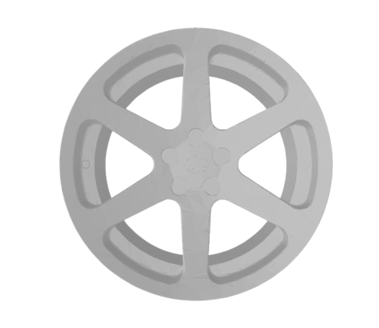 (Unpainted)  Lexus TTE Type Wheel incl Rubber Tyres & Axels