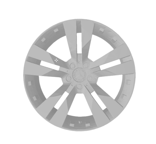 (Unpainted)  Mercedes ML350 Type Wheel incl Rubber Tyres & Axels