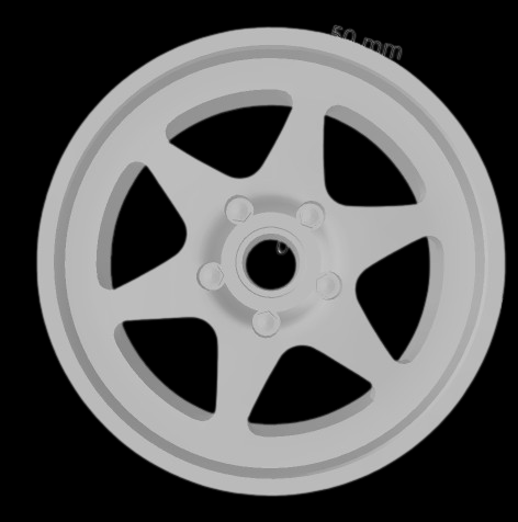 (Unpainted) Momo Heritage 6 Type Wheel incl Rubber Tyres & Axels