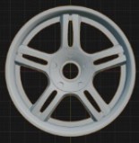 (Unpainted) Montegi FF5 Wheel incl Rubber Tyres & Axels