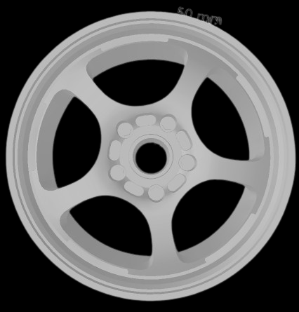 (Unpainted) Motegi Traklite Type Wheel incl Rubber Tyres & Axels