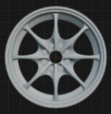 (Unpainted) Mugen MF8 Wheel incl Rubber Tyres & Axels