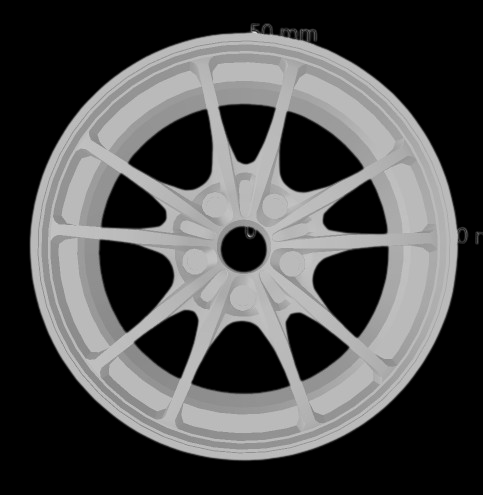(Unpainted) Mugen MF10 Type Wheel incl Rubber Tyres & Axels