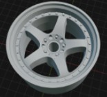 (Unpainted) Nismo LMGT1 Wheel incl Rubber Tyres & Axels