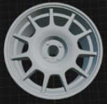 (Unpainted)  Oz Leggenda Wheel incl Rubber Tyres & Axels