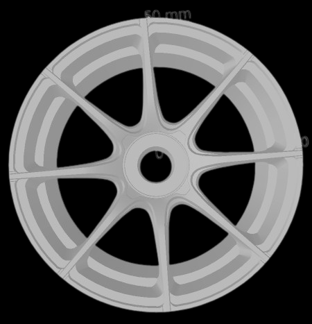 (Unpainted) Oz Formula HLT 4H Type Wheel incl Rubber Tyres & Axels