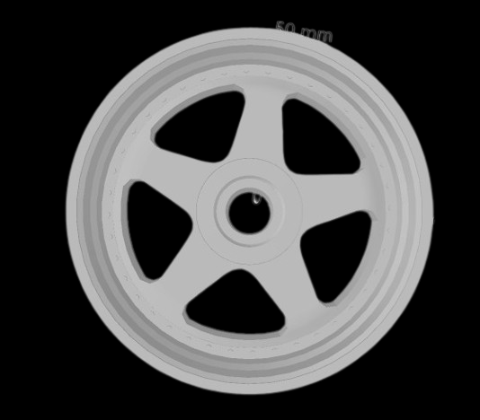 (Unpainted) Oz Futura Type Wheel incl Rubber Tyres & Axels