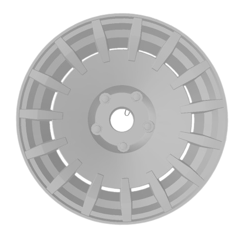 (Unpainted) Oz Rally Racing Type Wheel incl Rubber Tyres & Axels