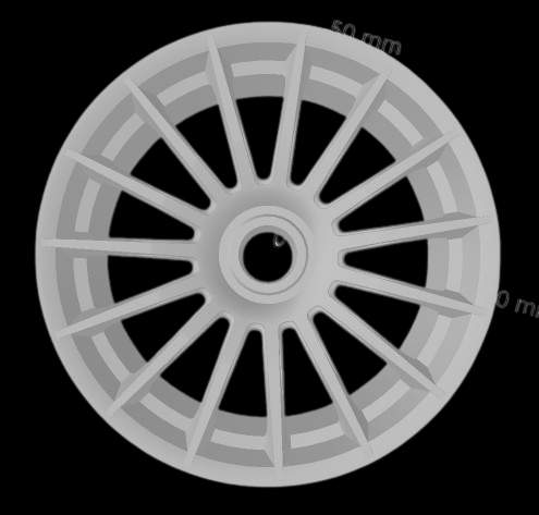(Unpainted) Oz Superturismo Evoluzione Type Wheel incl Rubber Tyres & Axels