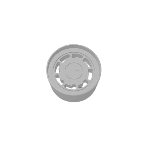 (Unpainted) P-Slot Type Wheel incl Rubber Tyres & Axels