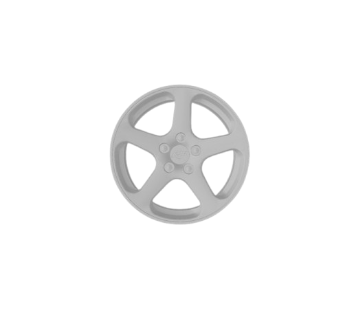 (Unpainted) Porsche 2 Type Wheel incl Rubber Tyres & Axels