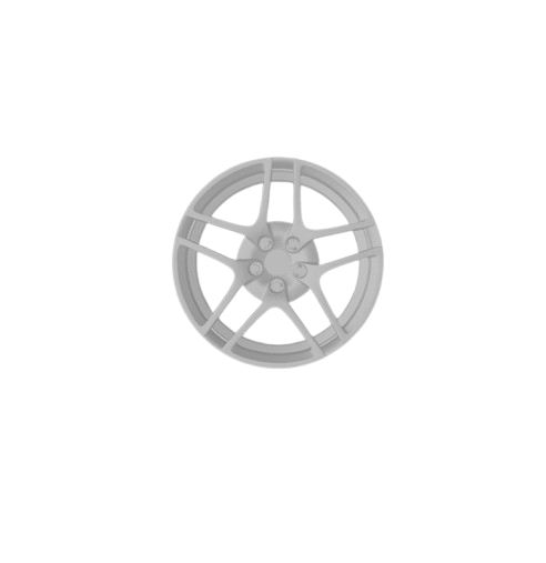 (Unpainted) Porsche 3 Type Wheel incl Rubber Tyres & Axels