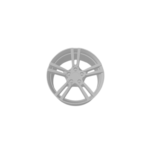 (Unpainted) Porsche 5 Type Wheel incl Rubber Tyres & Axels