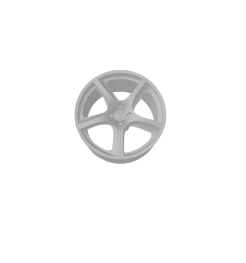(Unpainted) Porsche 8 Type Wheel incl Rubber Tyres & Axels