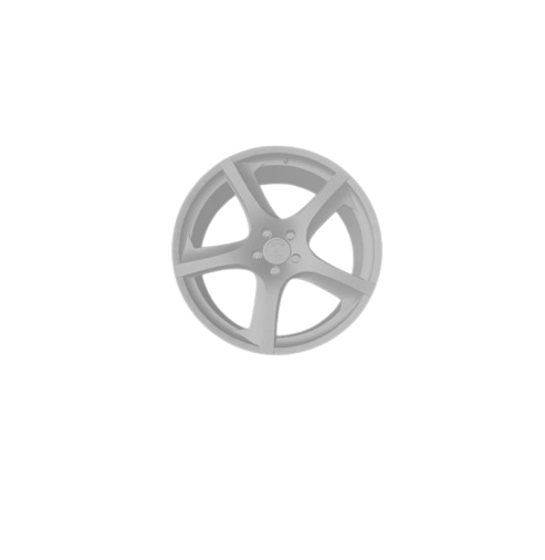 (Unpainted) Porsche 9 Type Wheel incl Rubber Tyres & Axels