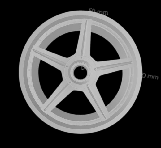 (Unpainted) Racing Hart M5 Type Wheel incl Rubber Tyres & Axels
