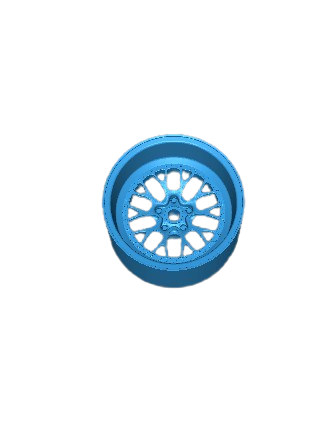 (Unpainted)  Rotiform LSR Type Wheel incl Rubber Tyres & Axels