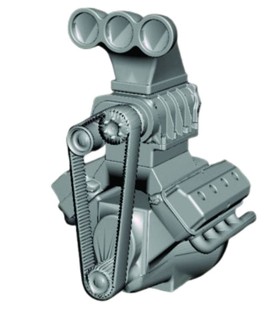 (Unpainted) V8 with Blower