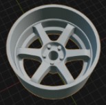 (Unpainted)  Volk TE37 Deep Wheel incl Rubber Tyres & Axels