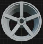 (Unpainted)  Voseen CV3 Wheel incl Rubber Tyres & Axels