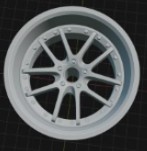 (Unpainted)  Work Vs Xx Wheel incl Rubber Tyres & Axels