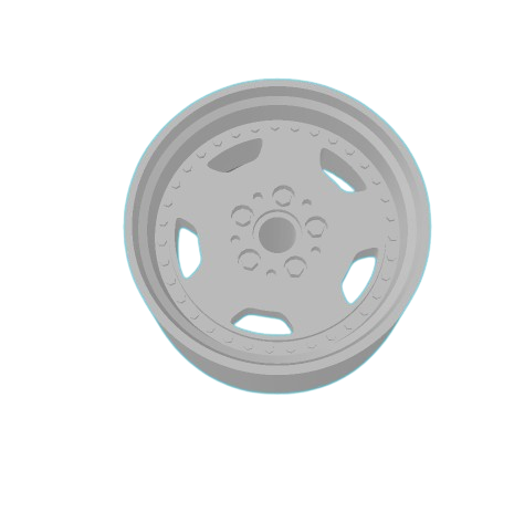 (Unpainted) AMG Aero 3 Type Wheel incl Rubber Tyres & Axels
