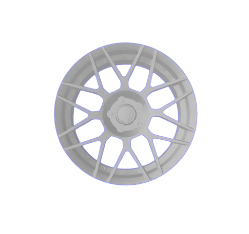 (Unpainted) Mustang GT500 Type Wheel incl Rubber Tyres & Axels