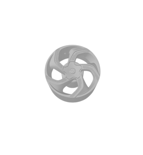 (Unpainted) Volcano Concept Type Wheel incl Rubber Tyres & Axels