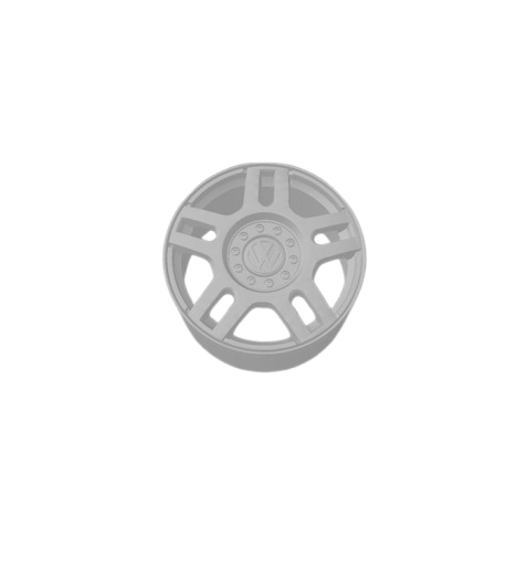 (Unpainted) VR6 Type Wheel incl Rubber Tyres & Axels