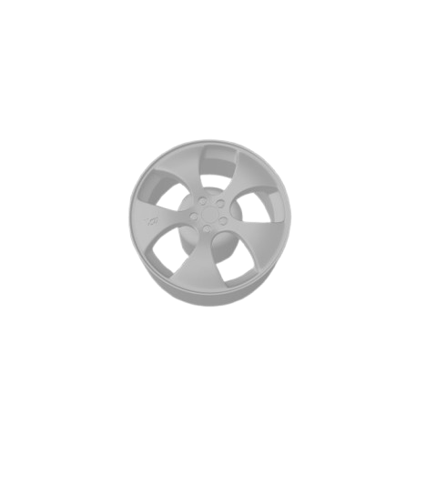 (Unpainted) Vx2 Type Wheel incl Rubber Tyres & Axels