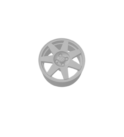 (Unpainted) Zandvoort 17 Type Wheel incl Rubber Tyres & Axels