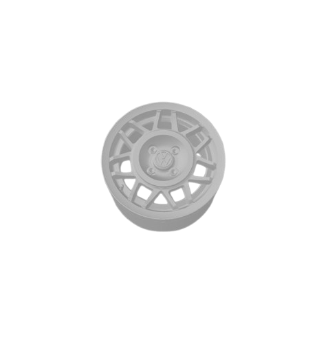 (Unpainted) Snowflake 14 Type Wheel incl Rubber Tyres & Axels