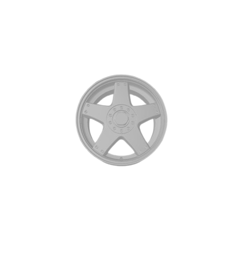 (Unpainted) Summer Type Wheel incl Rubber Tyres & Axels