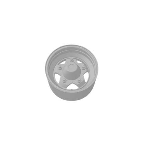 (Unpainted) Tras Type Wheel incl Rubber Tyres & Axels