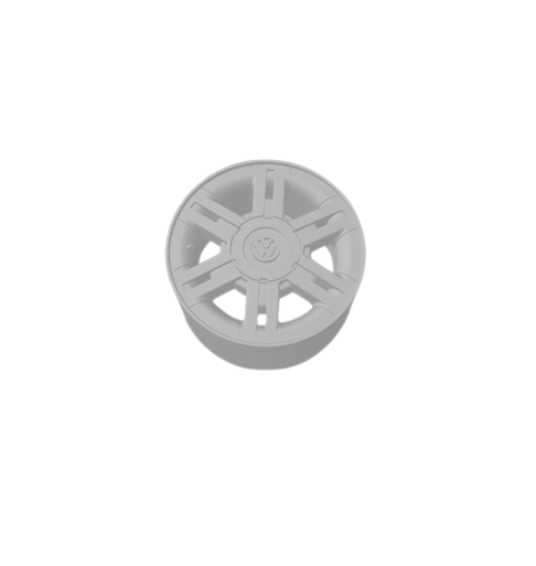 (Unpainted) VW 14 Type Wheel incl Rubber Tyres & Axels